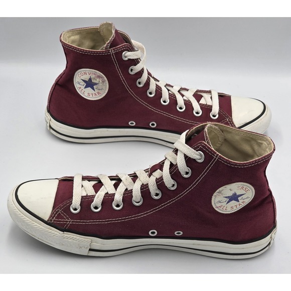 Converse Chuck Taylor All Stars Burgundy High Top Mens Size US 10 Women's 12 - Picture 8 of 14